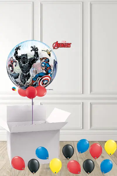 Avengers Bubble in a Box delivered Nationwide The Ultimate Balloon And Party Shop Cheltenham & Gloucester Balloons & Fancy Dress 