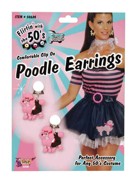 1950's Poodle Shape Earrings - The Ultimate Balloon & Party Shop