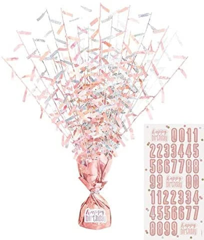 Balloon Weight Centrepiece - Rose Gold The Ultimate Balloon And Party Shop Cheltenham & Gloucester Balloons & Fancy Dress 