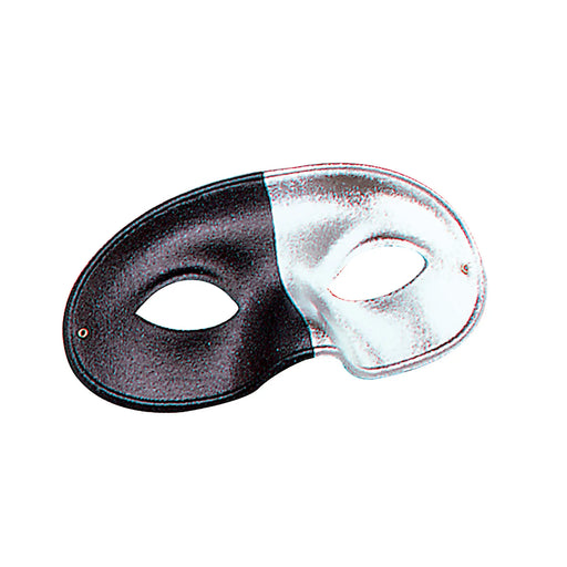 Bi-colour Eyemask - Black/Silver The Ultimate Balloon And Party Shop Cheltenham & Gloucester Balloons & Fancy Dress 