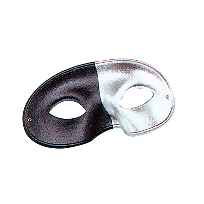 Bi-colour Eyemask - Black/Silver The Ultimate Balloon And Party Shop Cheltenham & Gloucester Balloons & Fancy Dress 
