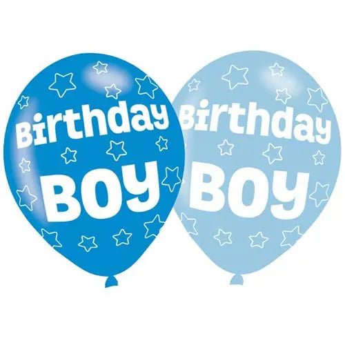Birthday Boy Balloons 6 Pack The Ultimate Balloon And Party Shop Cheltenham & Gloucester Balloons & Fancy Dress 