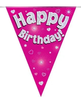 Birthday Bunting - Hot Pink The Ultimate Balloon And Party Shop Cheltenham & Gloucester Balloons & Fancy Dress 