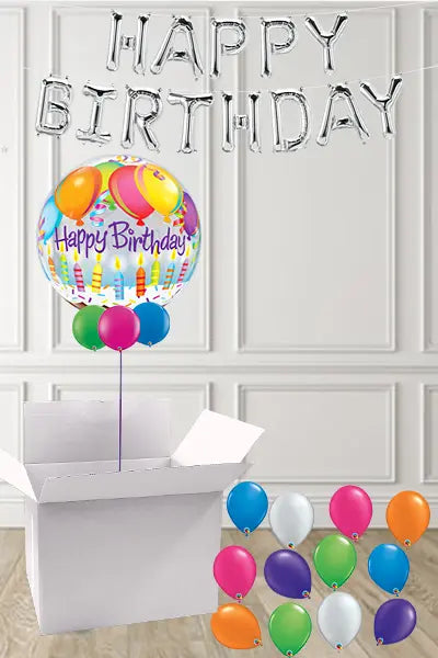 Birthday Candles Bubble in a Box delivered Nationwide The Ultimate Balloon And Party Shop Cheltenham & Gloucester Balloons & Fancy Dress 