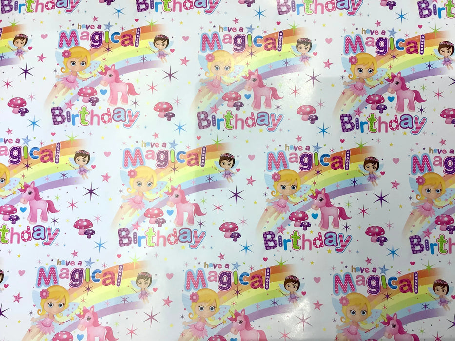 Birthday Gift Wrap - Unicorn Magic The Ultimate Balloon And Party Shop Cheltenham & Gloucester Balloons & Fancy Dress 