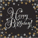 Birthday Napkins - Black and Gold The Ultimate Balloon And Party Shop Cheltenham & Gloucester Balloons & Fancy Dress 