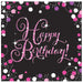 Birthday Napkins - Black and Pink The Ultimate Balloon And Party Shop Cheltenham & Gloucester Balloons & Fancy Dress 