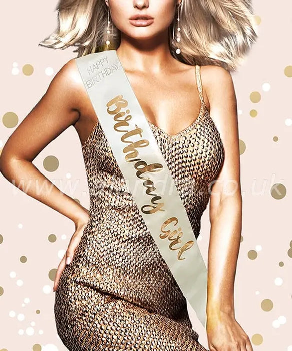 Birthday Sash - Birthday Girl - Rose Gold The Ultimate Balloon And Party Shop Cheltenham & Gloucester Balloons & Fancy Dress 