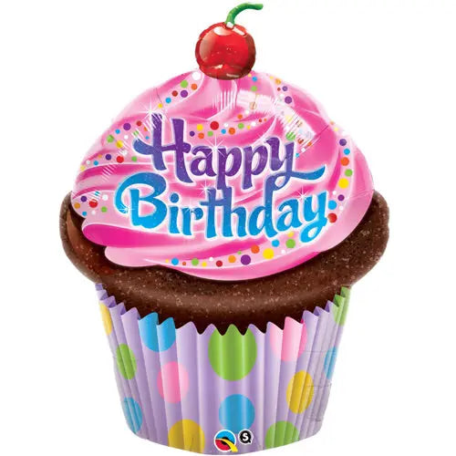 Birthday Super Shape Balloon - Cupcake The Ultimate Balloon And Party Shop Cheltenham & Gloucester Balloons & Fancy Dress 