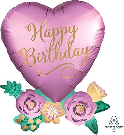 Birthday Super Shape Balloon - Heart The Ultimate Balloon And Party Shop Cheltenham & Gloucester Balloons & Fancy Dress 