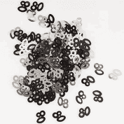 Birthday Table Confetti - Various Ages - Black & Silver The Ultimate Balloon And Party Shop Cheltenham & Gloucester Balloons & Fancy Dress 