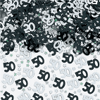 Birthday Table Confetti - Various Ages - Black & Silver The Ultimate Balloon And Party Shop Cheltenham & Gloucester Balloons & Fancy Dress 