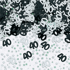 Birthday Table Confetti - Various Ages - Black & Silver The Ultimate Balloon And Party Shop Cheltenham & Gloucester Balloons & Fancy Dress 