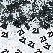 Birthday Table Confetti - Various Ages - Black & Silver The Ultimate Balloon And Party Shop Cheltenham & Gloucester Balloons & Fancy Dress 