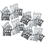 Birthday Table Confetti - Various Ages - Black & Silver The Ultimate Balloon And Party Shop Cheltenham & Gloucester Balloons & Fancy Dress 