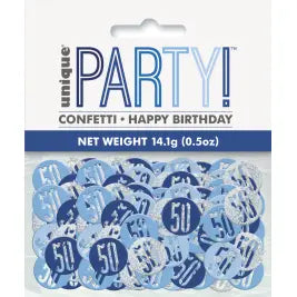 Birthday Table Confetti - Various Ages - Blue The Ultimate Balloon And Party Shop Cheltenham & Gloucester Balloons & Fancy Dress 