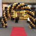 Black & Gold Spiral Arch with Letter Balloons The Ultimate Balloon And Party Shop Cheltenham & Gloucester Balloons & Fancy Dress 