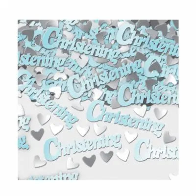 Blue Christening Table Confetti The Ultimate Balloon And Party Shop Cheltenham & Gloucester Balloons & Fancy Dress 