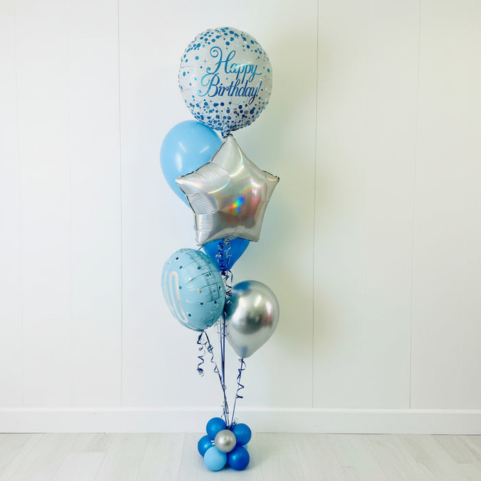 Blue Glitz Large Mixed Balloon Display The Ultimate Balloon And Party Shop Cheltenham & Gloucester Balloons & Fancy Dress 
