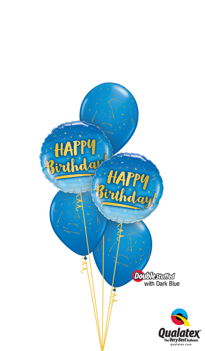 Happy Birthday Balloon Display - Blue - The Ultimate Balloon & Party Shop