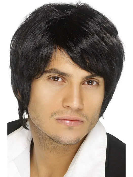 Boy Band Male Black Wig The Ultimate Balloon And Party Shop Cheltenham & Gloucester Balloons & Fancy Dress 