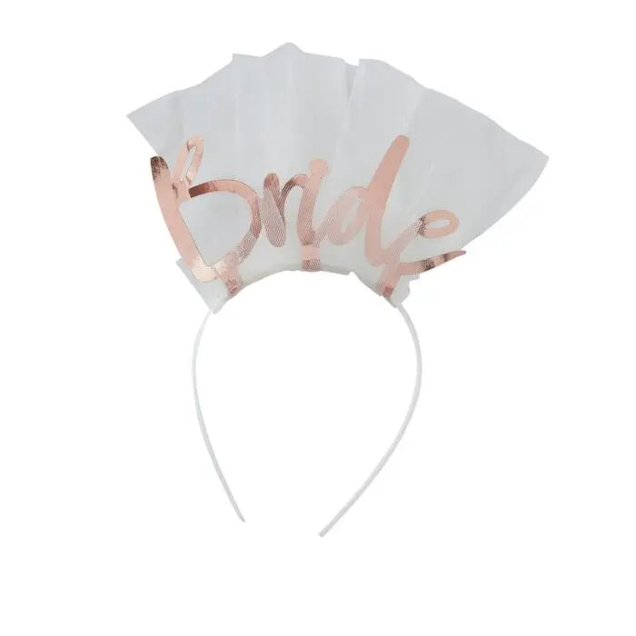 Bride Headband - Rose Gold The Ultimate Balloon And Party Shop Cheltenham & Gloucester Balloons & Fancy Dress 