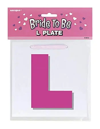 Bride To Be - L Plate The Ultimate Balloon And Party Shop Cheltenham & Gloucester Balloons & Fancy Dress 