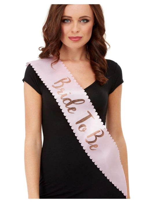 Bride to Be Sash - Pink & Rose Gold The Ultimate Balloon And Party Shop Cheltenham & Gloucester Balloons & Fancy Dress 