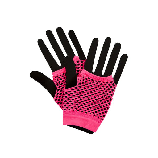 Bright Neon Fishnet Gloves - Pink The Ultimate Balloon And Party Shop Cheltenham & Gloucester Balloons & Fancy Dress 