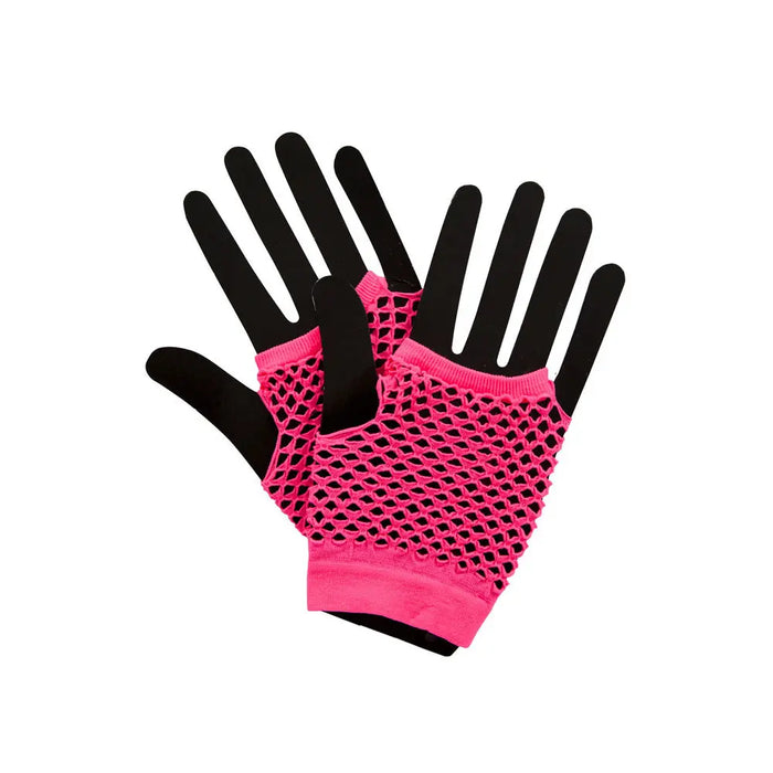 Bright Neon Fishnet Gloves - Pink The Ultimate Balloon And Party Shop Cheltenham & Gloucester Balloons & Fancy Dress 