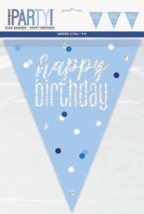 Birthday Bunting - Blue - The Ultimate Balloon & Party Shop