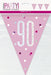 Age 90 Bunting - Pink - The Ultimate Balloon & Party Shop