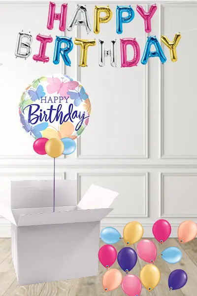 Butterfly Birthday Bubble in a Box delivered Nationwide The Ultimate Balloon And Party Shop Cheltenham & Gloucester Balloons & Fancy Dress 