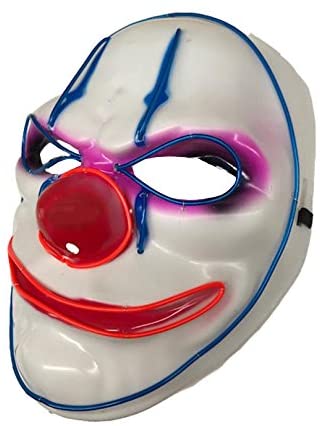 Horror Clown LED Face Mask - The Ultimate Balloon & Party Shop