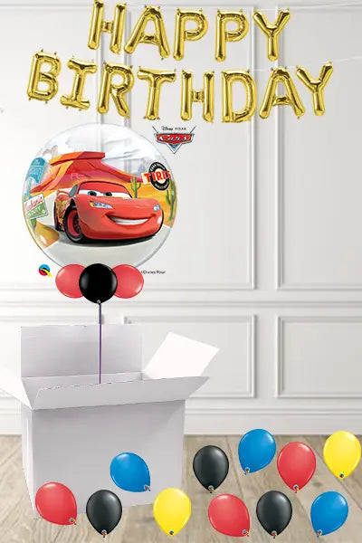 Cars Bubble in a Box delivered Nationwide The Ultimate Balloon And Party Shop Cheltenham & Gloucester Balloons & Fancy Dress 