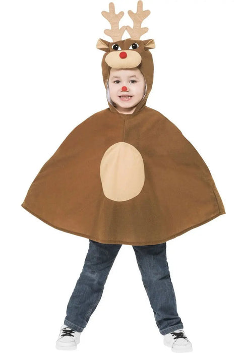 Child's Reindeer Poncho The Ultimate Balloon And Party Shop Cheltenham & Gloucester Balloons & Fancy Dress 