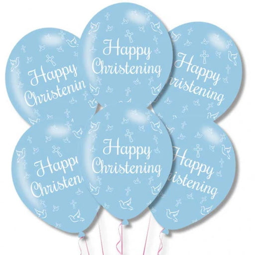 Christening Blue Balloons (6 Pack) The Ultimate Balloon And Party Shop Cheltenham & Gloucester Balloons & Fancy Dress 