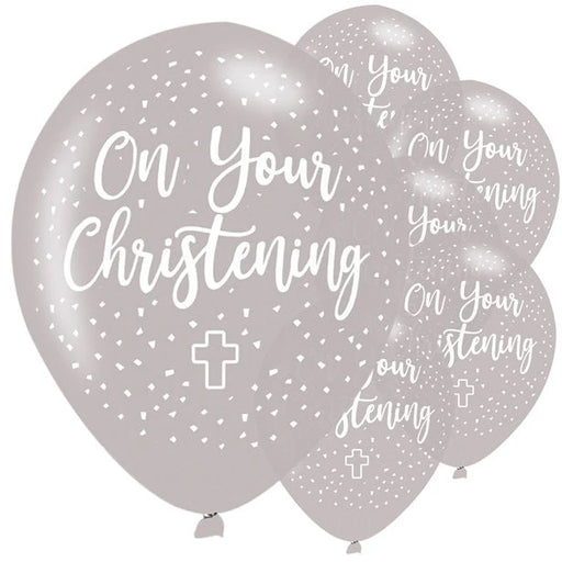 Christening Silver Balloons (6 Pack) The Ultimate Balloon And Party Shop Cheltenham & Gloucester Balloons & Fancy Dress 