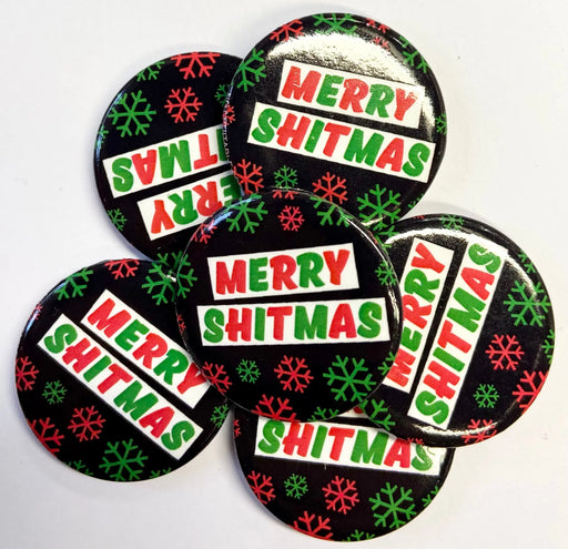Christmas Badge - Merry Sh*tmas The Ultimate Balloon And Party Shop Cheltenham & Gloucester Balloons & Fancy Dress 