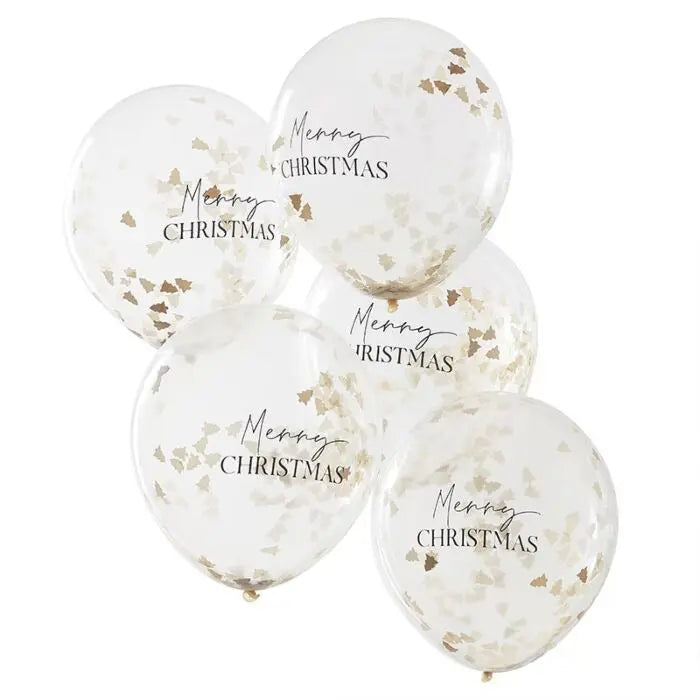 Christmas Confetti Balloons - Golden Trees The Ultimate Balloon And Party Shop Cheltenham & Gloucester Balloons & Fancy Dress 