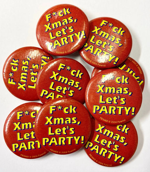 Christmas Mini Badge - F*ck Xmas Let’s Party The Ultimate Balloon And Party Shop Cheltenham & Gloucester Balloons & Fancy Dress 