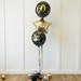 Classic 3 Foil Display -  Black & Gold The Ultimate Balloon And Party Shop Cheltenham & Gloucester Balloons & Fancy Dress 