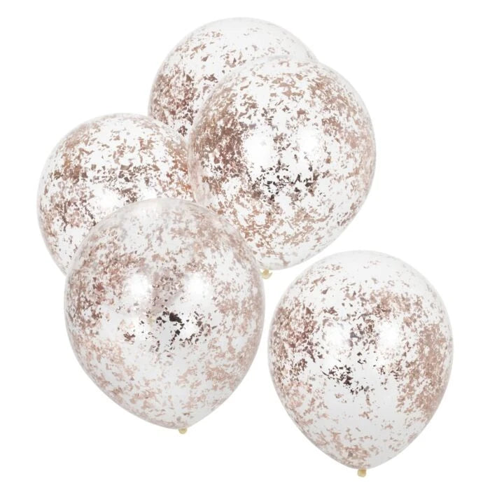 Confetti Filled Balloons -  Rose Gold The Ultimate Balloon And Party Shop Cheltenham & Gloucester Balloons & Fancy Dress 