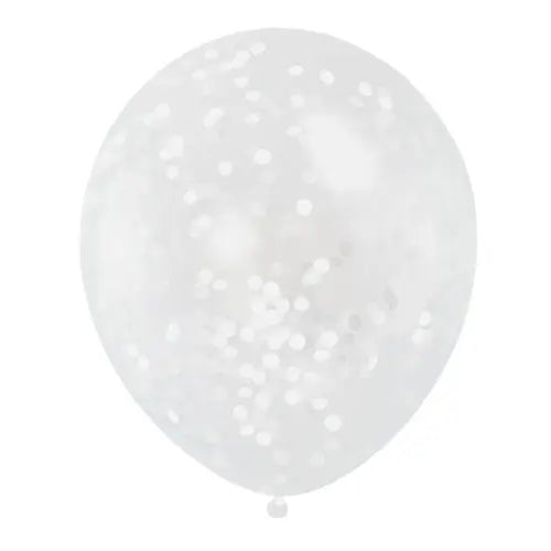Confetti Filled Balloons - White The Ultimate Balloon And Party Shop Cheltenham & Gloucester Balloons & Fancy Dress 