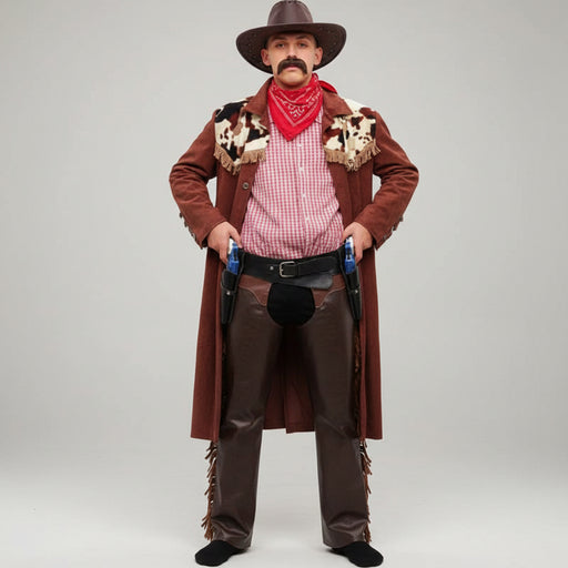 Cowboy Hire Costume - Brown (HIRE) The Ultimate Balloon And Party Shop Cheltenham & Gloucester Balloons & Fancy Dress 