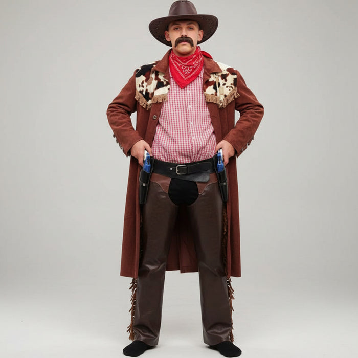Cowboy Hire Costume - Brown (HIRE) The Ultimate Balloon And Party Shop Cheltenham & Gloucester Balloons & Fancy Dress 