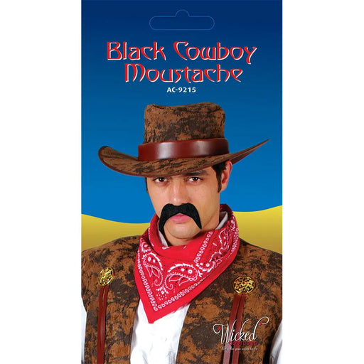 Cowboy Moustache - Black The Ultimate Balloon And Party Shop Cheltenham & Gloucester Balloons & Fancy Dress 