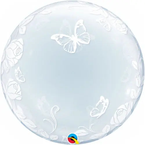 Deco Bubble Clear Balloon -  Elegant Roses & Butterflies The Ultimate Balloon And Party Shop Cheltenham & Gloucester Balloons & Fancy Dress 