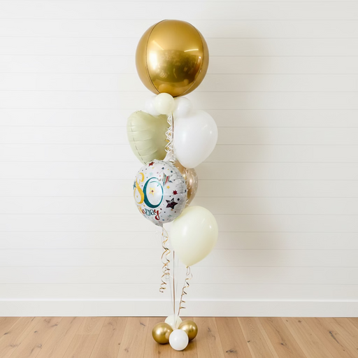 Deluxe Birthday Orbz Assorted Display - Gold & Ivory The Ultimate Balloon And Party Shop Cheltenham & Gloucester Balloons & Fancy Dress 