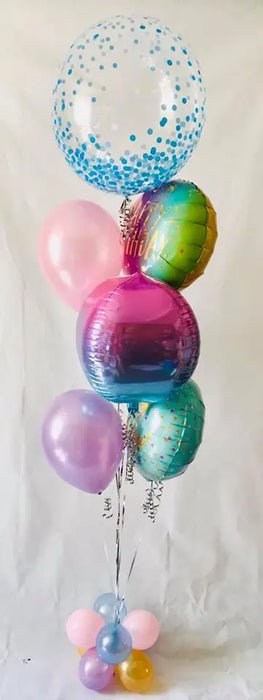 Deluxe Pastel bubble and orbz birthday display The Ultimate Balloon And Party Shop Cheltenham & Gloucester Balloons & Fancy Dress 
